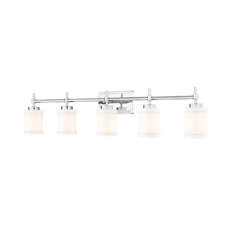 Z-Lite Cadoc 5 Light Vanity, 40.5in. W x 9in. H, Chrome 622-5V-CH